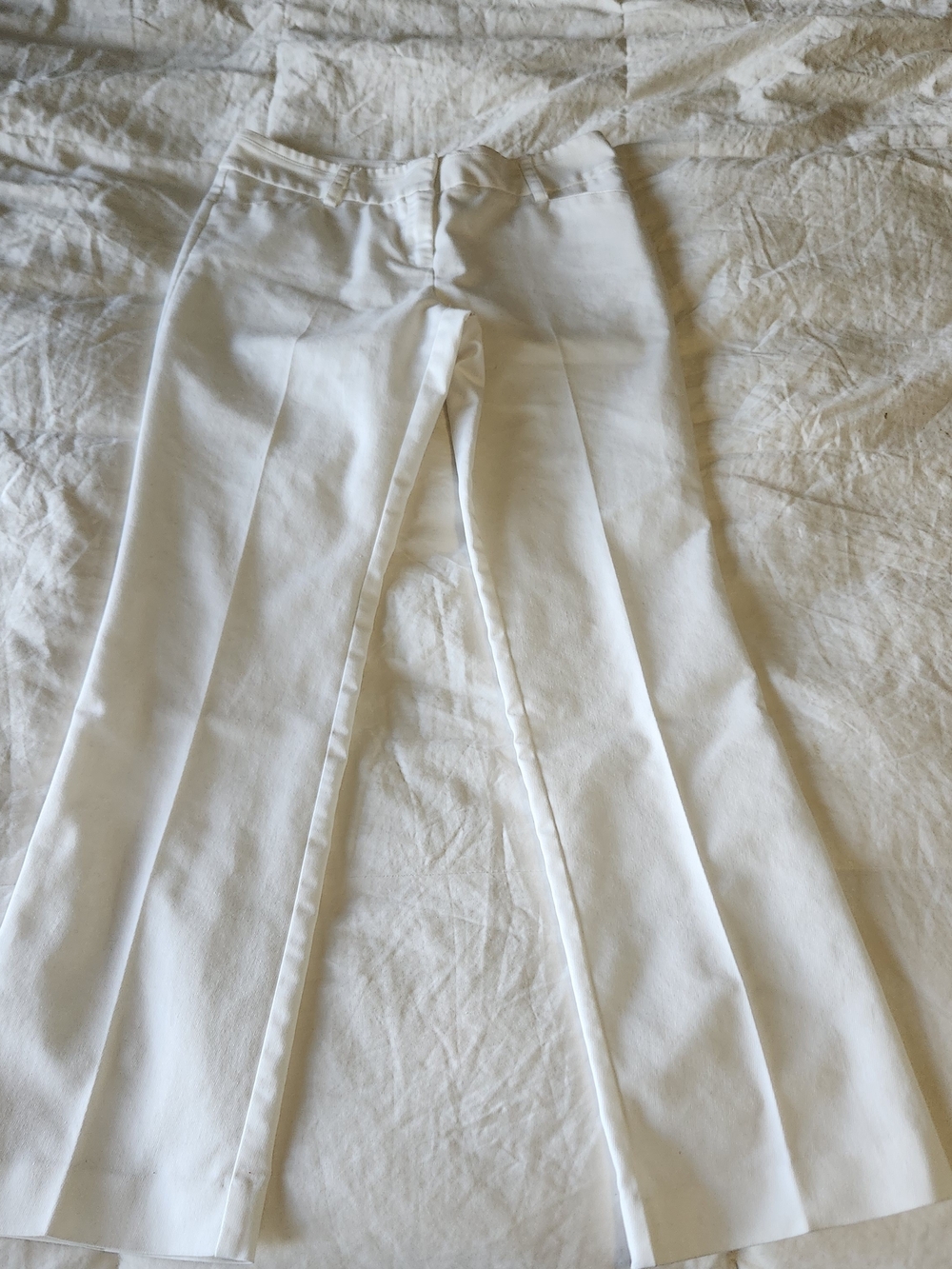 New York & Company White Boot-Cut Dress Pants